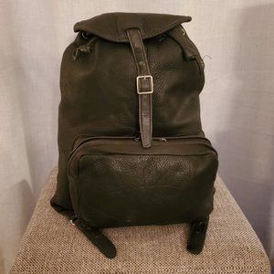 Arche black full grain leather back pack